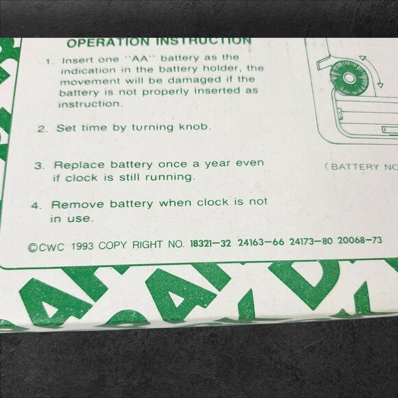 Vintage 1993 Dino Park Cartoon Snow White Wall Clock Quartz Battery Operated - Picture 4 of 5